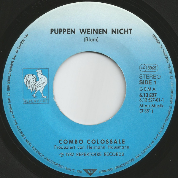 Cover zu Combo Colossale - Puppen Weinen Nicht | 1982 | Vinyl | Rock | Germany Schallplatten Ankauf