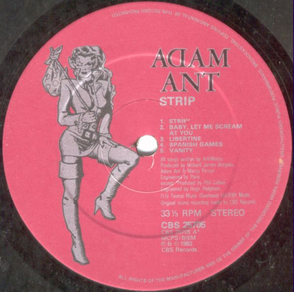 Cover zu Adam Ant - Strip | 1983 | Vinyl | Rock | UK
