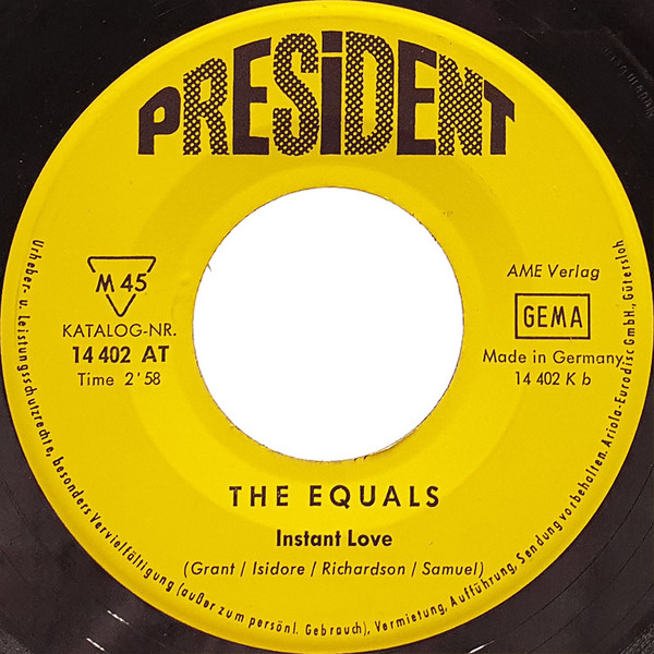 Cover zu The Equals - Viva Bobby Joe / Instant Love | 1969 | Vinyl | Rock, Pop | Germany