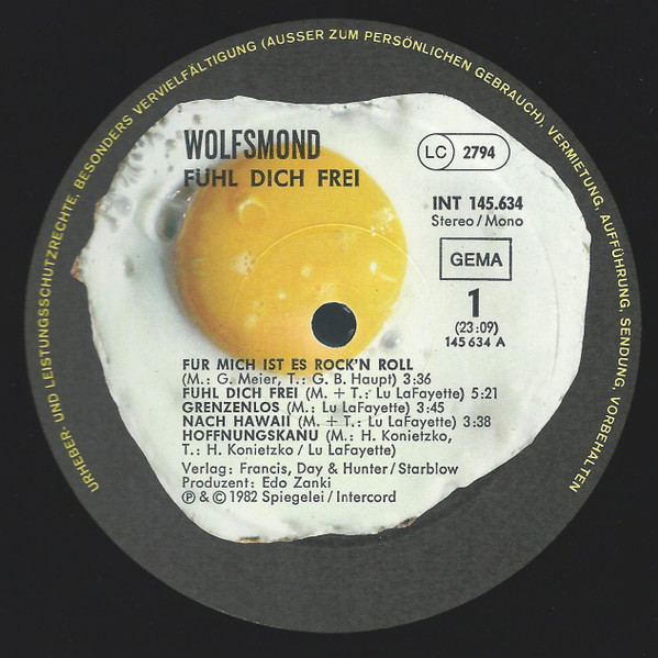Cover zu Wolfsmond (2) - Fühl Dich Frei | 1982 | Vinyl | Rock | Germany
