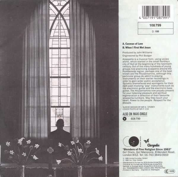 Cover zu The Housemartins - Caravan Of Love | 1986 | Vinyl, Stereo, 45 RPM, 7