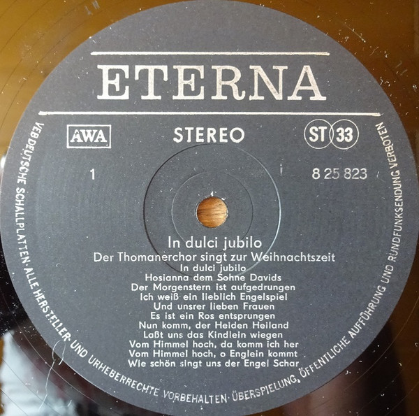 Cover zu Thomanerchor, Hannes Kästner, Erhard Mauersberger - In Dulci Jubilo (Der Thomanerchor Singt Zur Weihnachtszeit) | 1978 | Vinyl | Classical | German Democratic Republic (GDR) Schallplatten Ankauf