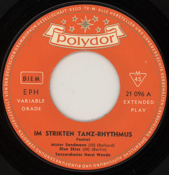 Cover zu Tanzorchester Horst Wende - Im Strikten Tanz-Rhythmus - Foxtrot | 1960 | Vinyl | Pop | Germany