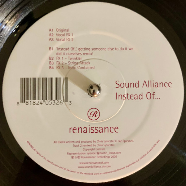 Cover zu Sound Alliance - Instead Of ... | 2005 | Vinyl | Electronic | UK Schallplatten Ankauf