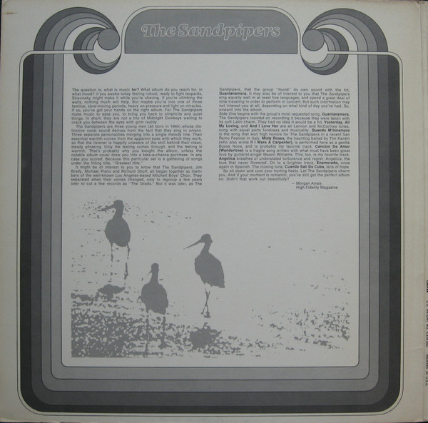 Cover zu The Sandpipers - Greatest Hits | Vinyl | Rock, Pop | Germany Schallplatten Ankauf
