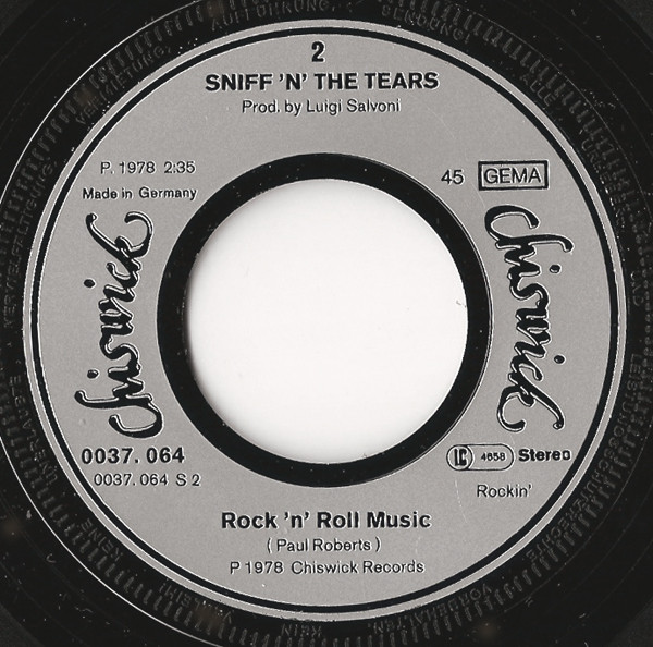 Cover zu Sniff 'n' the Tears - New Lines On Love / Rock 'N' Roll Music | 1978 | Vinyl | Rock | Germany Schallplatten Ankauf