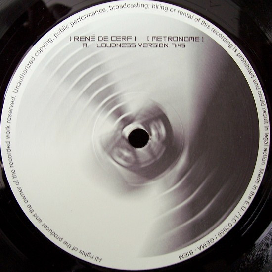 Cover zu René De Cerf - Metronome | 1999 | Vinyl | Electronic | Germany Schallplatten Ankauf