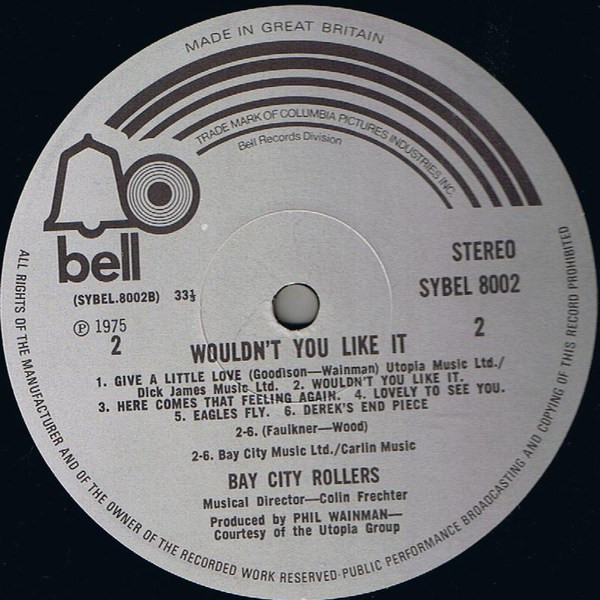 Cover zu Bay City Rollers - Wouldn't You Like It? | 1975 | Vinyl | Rock, Pop | UK
