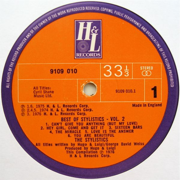 Cover zu The Stylistics - The Best Of The Stylistics Volume II (Weekend) | 1976 | Vinyl | Funk / Soul | UK Schallplatten Ankauf