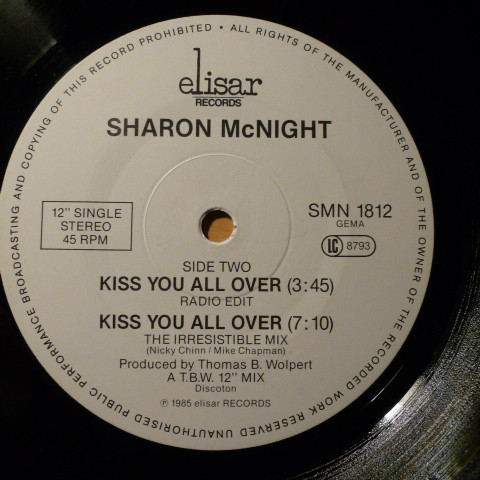 Cover zu Sharon McNight - Kiss You All Over | 1985 | Vinyl | Electronic | Germany