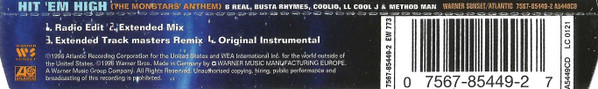 Cover zu B-Real, Busta Rhymes, Coolio, LL Cool J & Method Man - Hit 'Em High (The Monstars' Anthem) | 1997 | Vinyl | Hip Hop | Europe Schallplatten Ankauf