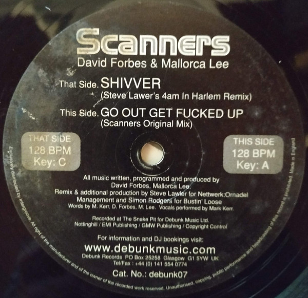 Cover zu Scanners - Shivver / Go Out Get Fucked Up | 2004 | Vinyl | Electronic | UK Schallplatten Ankauf