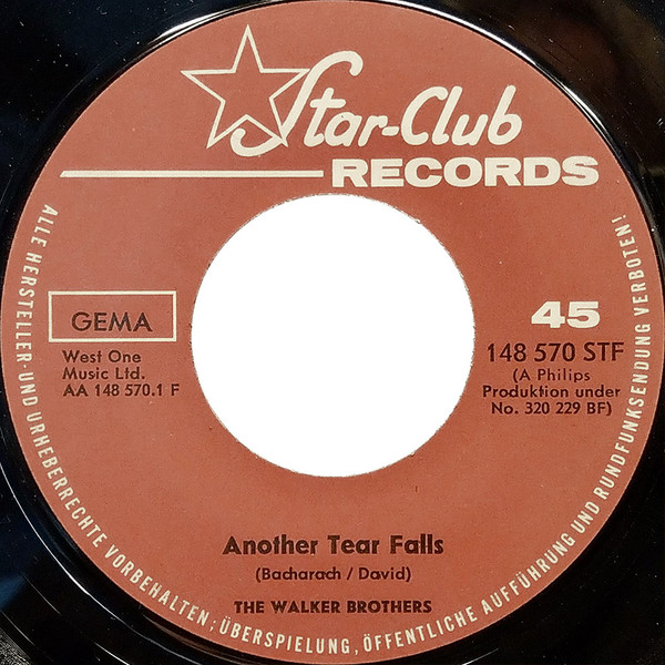 Cover zu The Walker Brothers - Another Tear Falls / Saturday's Child | 1966 | Vinyl | Rock | Germany