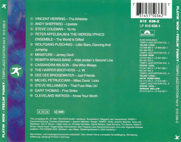 Cover zu Various - Tempo Jazz Edition Vol 5 (Playin' Now - Feelin' Funky) | 1991 | Vinyl | Jazz | Germany Schallplatten Ankauf