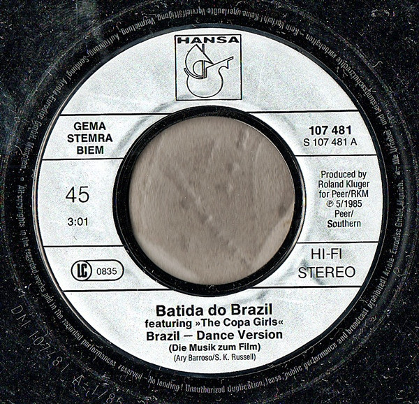 Cover zu Batida Do Brazil - Brazil | 1985 | Vinyl | Electronic, Latin, Stage & Screen | Europe