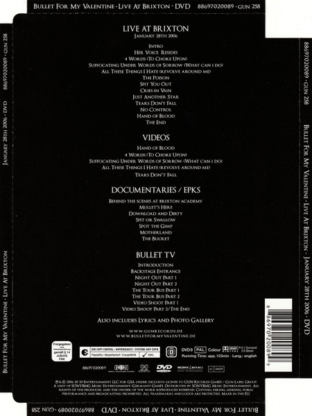 Cover zu Bullet For My Valentine - The Poison (Live At Brixton) | 2006 | DVD, DVD-Video, PAL | Rock | Germany, Austria, & Switzerland Schallplatten Ankauf