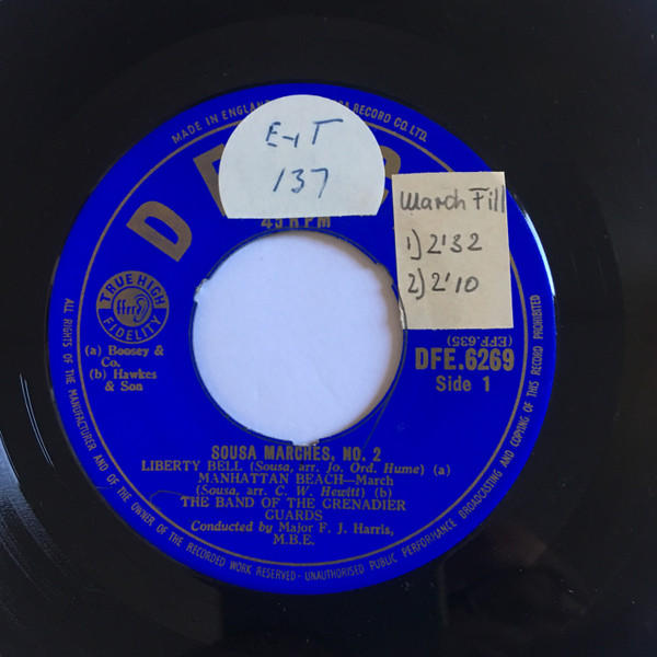 Cover zu The Band Of The Grenadier Guards Conducted By F.J. Harris - Sousa Marches No 2 | Vinyl | Brass & Military | UK Schallplatten Ankauf