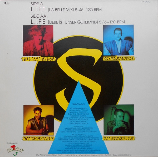 Cover zu Sabotage (9) - L.I.F.E. | 1986 | Vinyl | Electronic | Germany