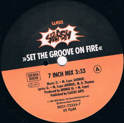 Cover zu Splash (3) - Set The Groove On Fire | 1991 | Vinyl | Electronic | Europe Schallplatten Ankauf