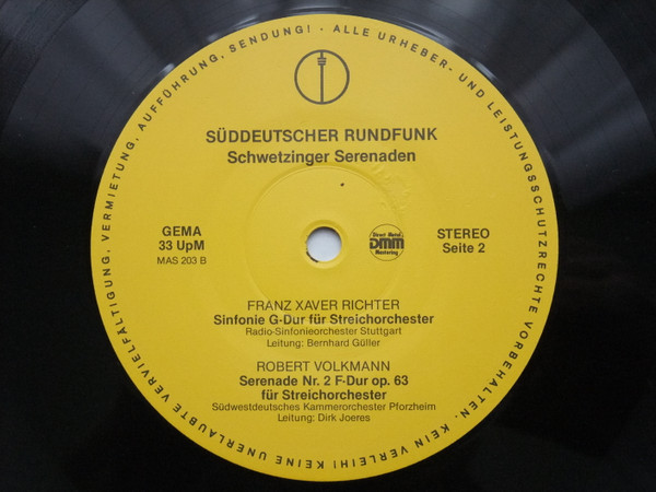 Cover zu Various - Schwetzinger Serenaden | 1986 | Vinyl | Classical | Germany