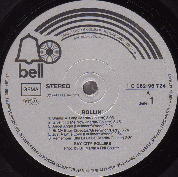 Cover zu Bay City Rollers - Rollin' | Vinyl | Rock, Pop | Germany Schallplatten Ankauf