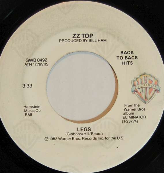 Cover zu ZZ Top - Legs / Sharp Dressed Man | 1983 | Vinyl | Rock | US Schallplatten Ankauf