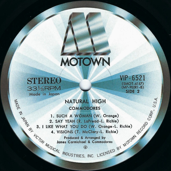 Cover zu Commodores - Natural High | 1978 | Vinyl | Funk / Soul | Japan