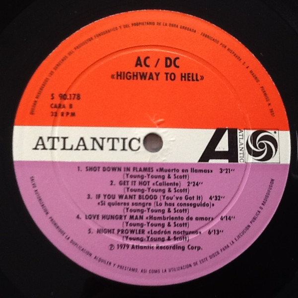 Cover zu AC/DC - Highway To Hell | 1979 | Vinyl | Rock | Spain