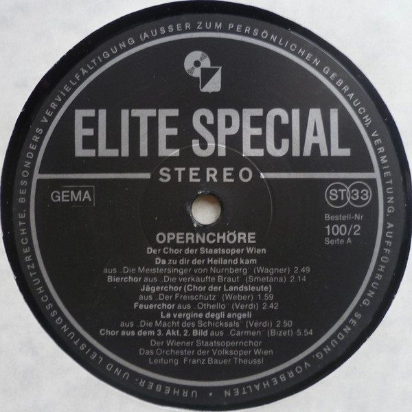 Cover zu Wiener Staatsopernchor - Opernchöre (47 Chöre Aus Der Welt Der Oper) | Vinyl | Classical | Germany