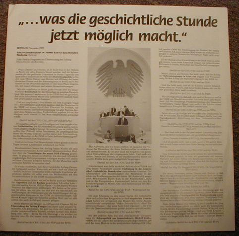 Cover zu Dr. Helmut Kohl - ...Was Die Geschichtliche Stunde Jetzt Möglich Macht | 1990 | Vinyl | Non-Music | Germany