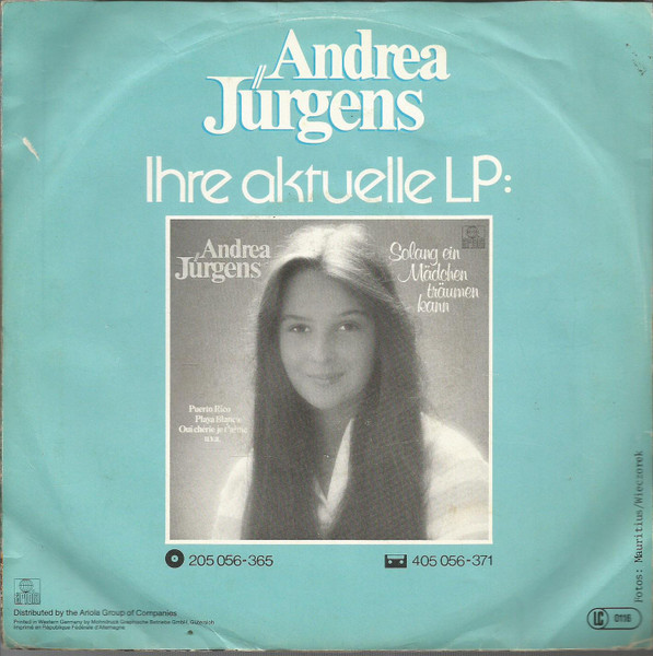 Cover zu Andrea Jürgens - Spanien Ist Schön (Olé Olé) | 1984 | Vinyl | Pop | Europe