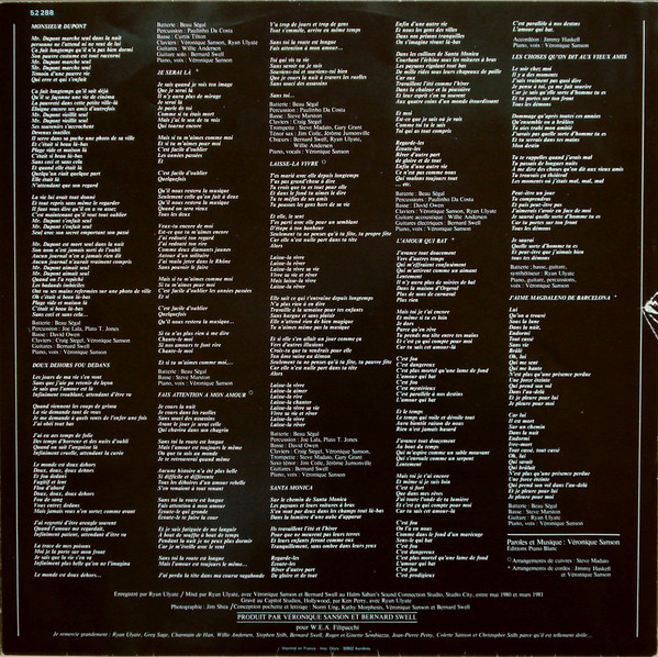 Cover zu Véronique Sanson - Laisse-la Vivre | 1981 | Vinyl | Pop | France