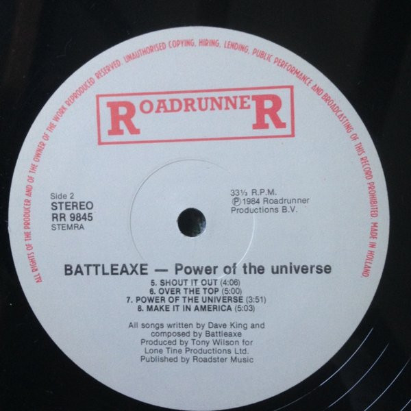 Cover zu Battleaxe - Power From The Universe | 1984 | Vinyl | Rock | Europe