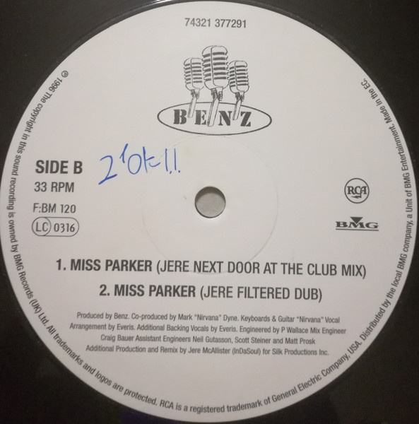 Cover zu Benz - Miss Parker | 1996 | Vinyl | Electronic | Europe