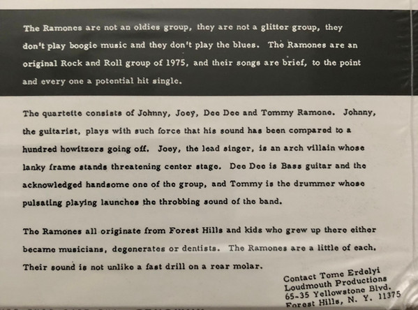 Cover zu Ramones - The 1975 Sire Demos | 2024 | Vinyl | Rock | Worldwide