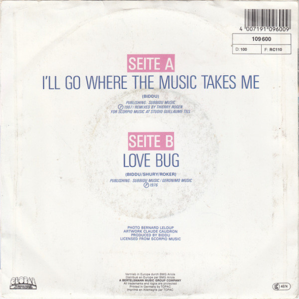 Cover zu Tina Charles - I'll Go Where The Music Takes Me (87' Remix) | 1987 | Vinyl | Funk / Soul, Pop | Europe Schallplatten Ankauf