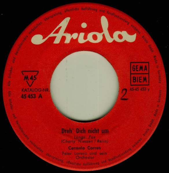 Cover zu Carmela Corren - Der Feine Gentleman | 1962 | Vinyl | Folk, World, & Country | Germany Schallplatten Ankauf