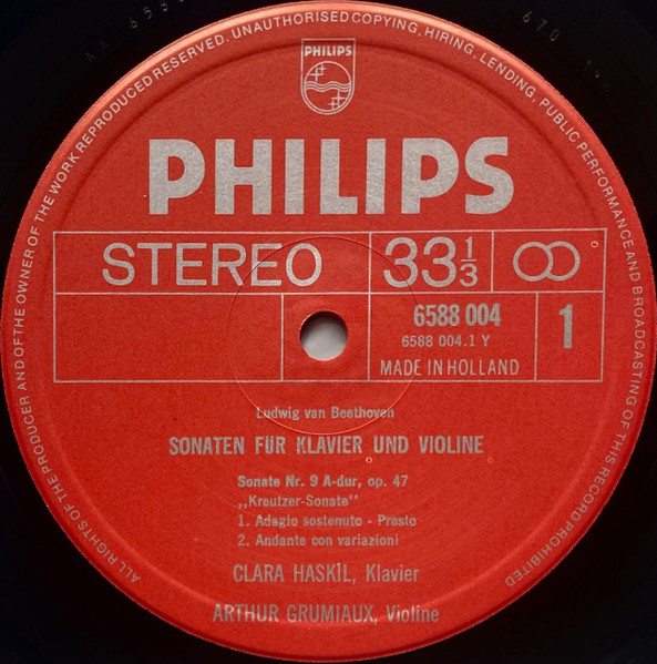 Cover zu Arthur Grumiaux, Clara Haskil, Ludwig van Beethoven - Sämtliche Sonaten Für Klavier Und Violine | 1974 | Vinyl | Classical | Europe