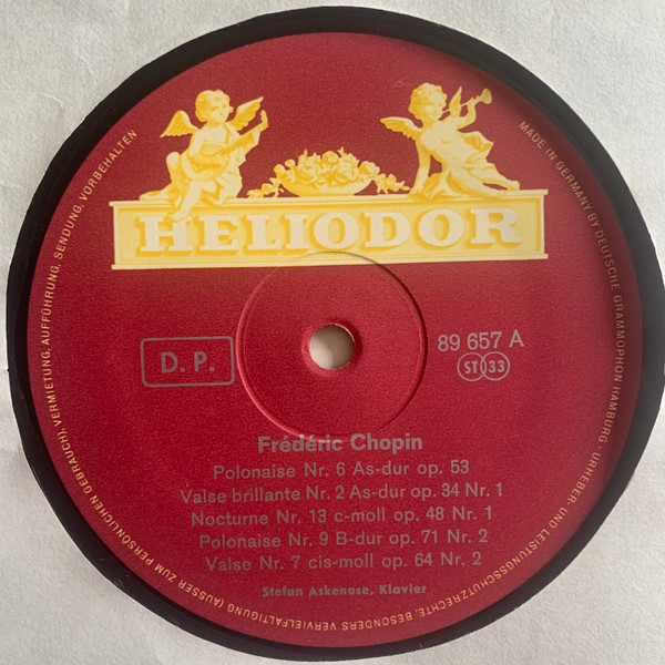 Cover zu Stefan Askenase Spielt Frédéric Chopin - Stefan Askenase Spielt Chopin | Vinyl | Classical | Germany Schallplatten Ankauf