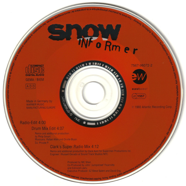 Cover zu Snow (2) - Informer | 1993 | Vinyl | Hip Hop | Europe