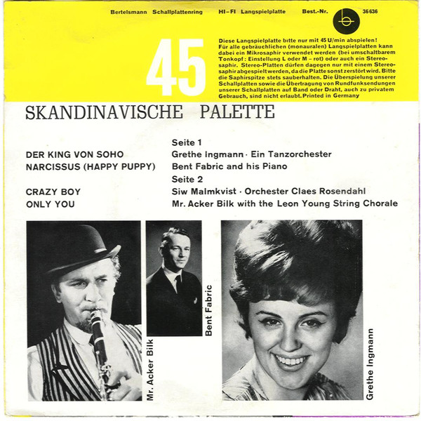 Cover zu Various - Skandinavische Palette, 2. Folge | 1964 | Vinyl | Jazz, Pop | Germany