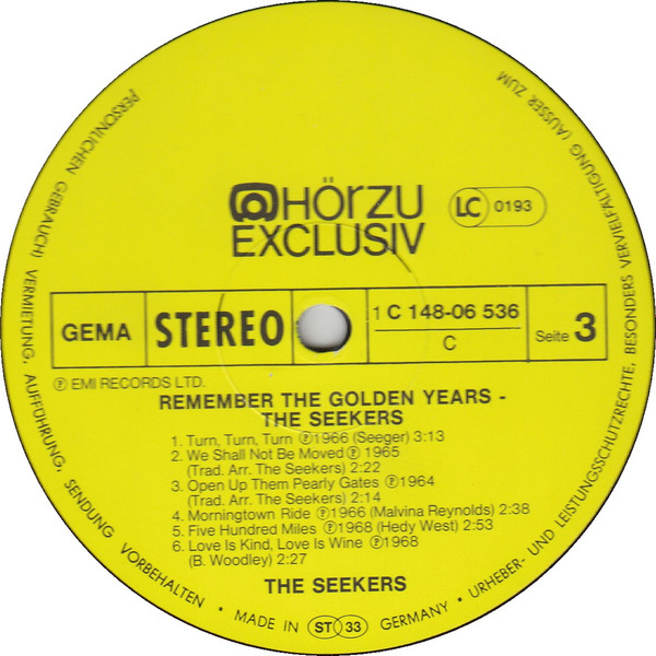 Cover zu The Seekers - Remember The Golden Years | Vinyl | Folk, World, & Country | Germany