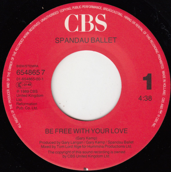 Cover zu Spandau Ballet - Be Free With Your Love | 1989 | Vinyl | Electronic, Pop | Europe Schallplatten Ankauf