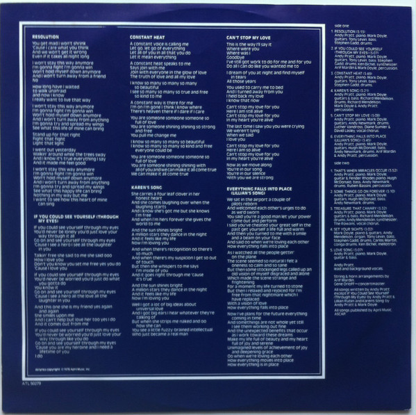 Cover zu Andy Pratt - Resolution | 1976 | Vinyl | Rock | Netherlands