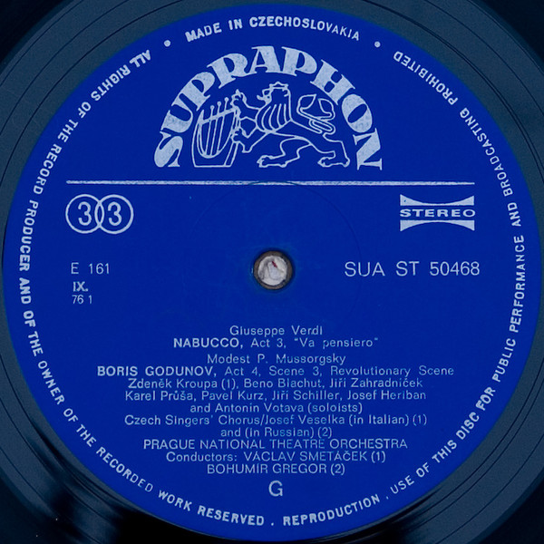 Cover zu Sbor Národního Divadla & Orchestr Národního Divadla - Famous Operatic Choruses | 1976 | Vinyl | Classical | Czechoslovakia Schallplatten Ankauf