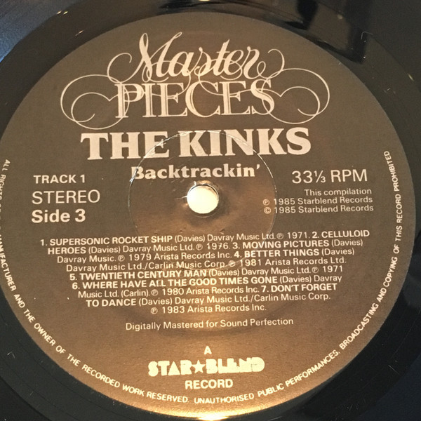 Cover zu The Kinks - Backtrackin' | 1985 | Vinyl | Rock, Pop | UK