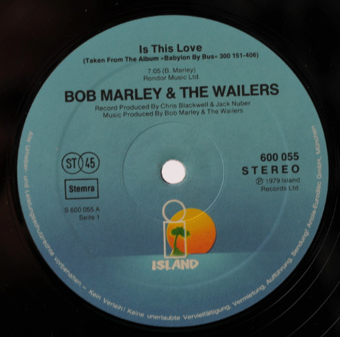Cover zu Bob Marley & The Wailers - Is This Love | 1979 | Vinyl, 12