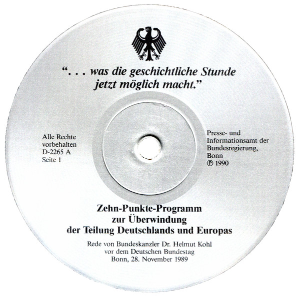 Cover zu Dr. Helmut Kohl - ...Was Die Geschichtliche Stunde Jetzt Möglich Macht | 1990 | Vinyl | Non-Music | Germany