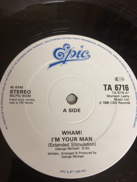 Cover zu Wham! - I'm Your Man | 1985 | Vinyl, 12