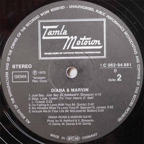 Cover zu Diana Ross & Marvin Gaye - Diana & Marvin | 1973 | Vinyl | Funk / Soul | Germany Schallplatten Ankauf